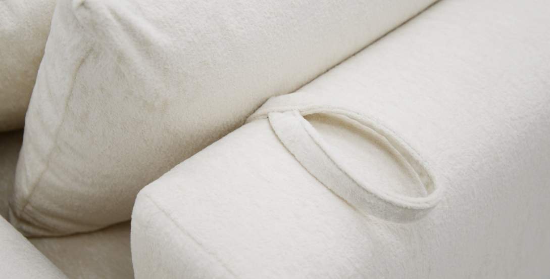 Прямой диван Кьянти Белый шенилл