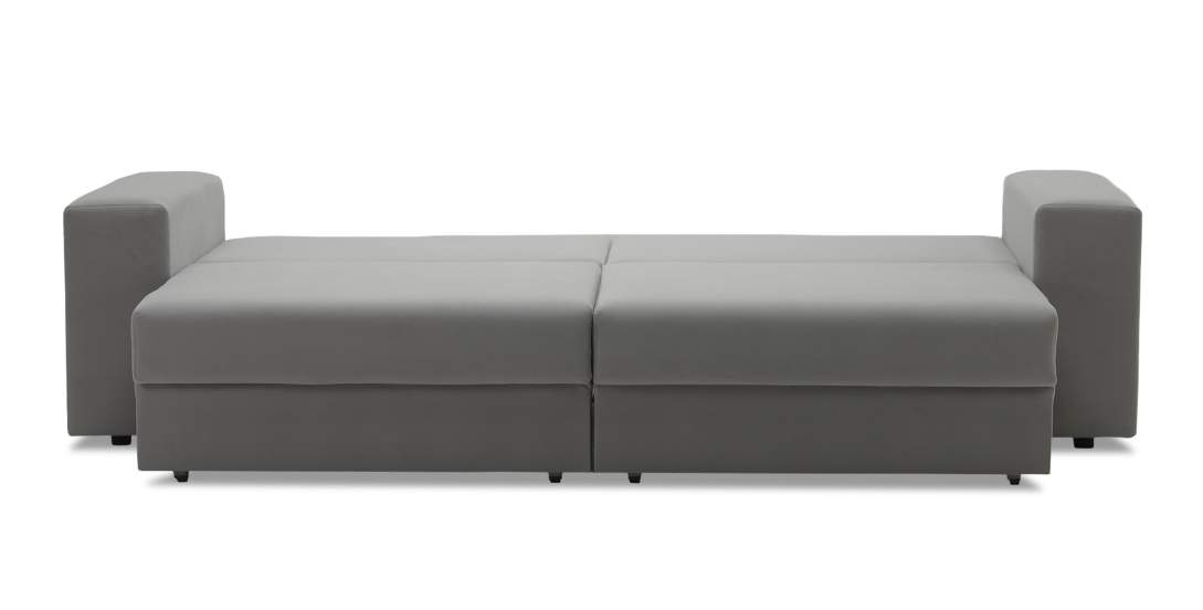 Прямой диван Майами Дымчатый серый велюр 