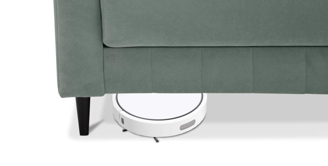 Прямой мини диван Эмма 140 Бирюзовый велюр