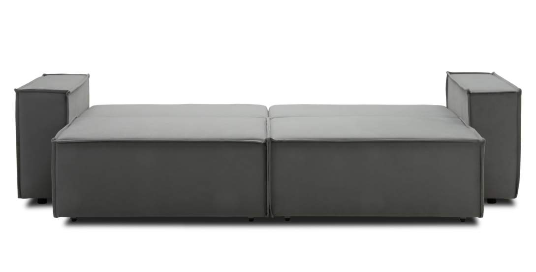 Прямой диван Фабио Дымчатый серый велюр