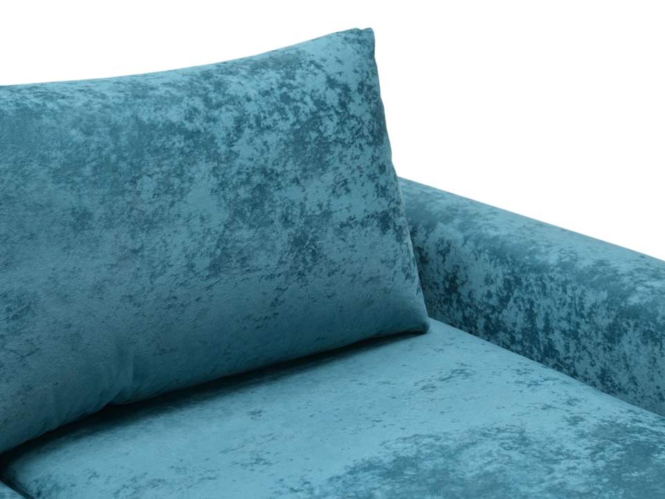 Угловой диван правый Вегас синий велюр Уцененный