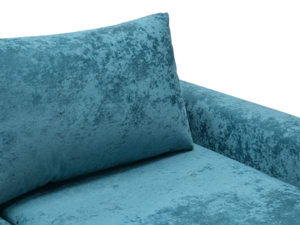 Угловой диван правый Вегас синий велюр Уцененный