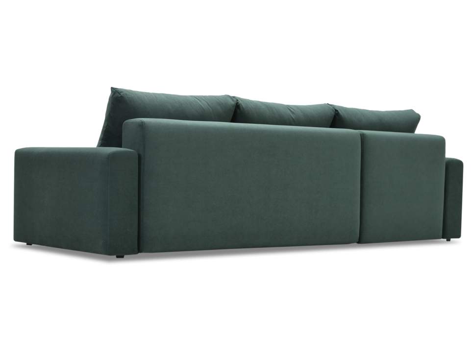 Угловой диван левый Вегас изумрудный велюр