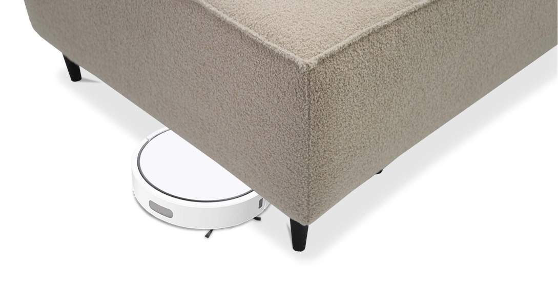 Угловая кушетка левая Элфи Шампань букле 