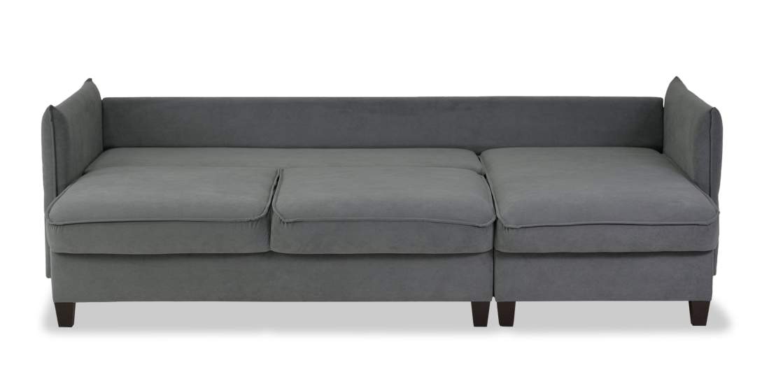 Угловой диван Палермо серый велюр