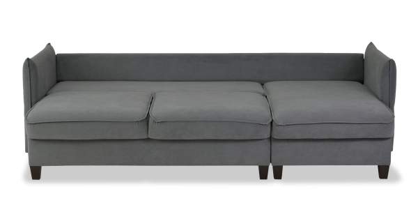 Угловой диван Палермо серый велюр