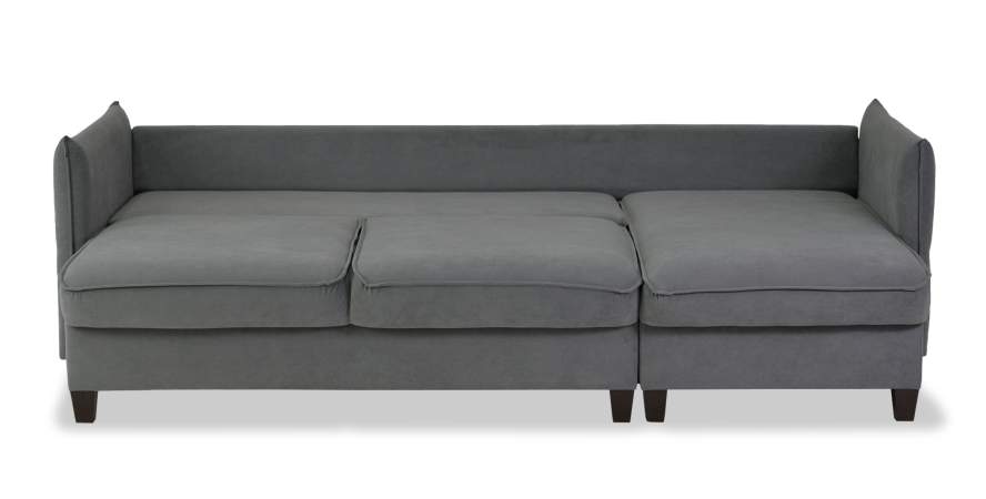 Угловой диван Палермо серый велюр