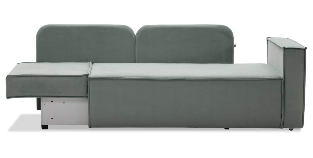 Прямой мини диван Бохо Бирюзовый велюр 