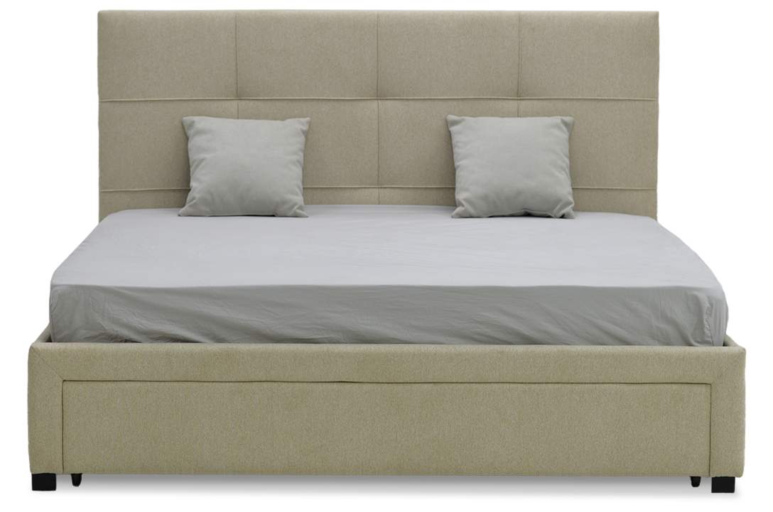 Двуспальная кровать Борба 180 кремовый шенилл