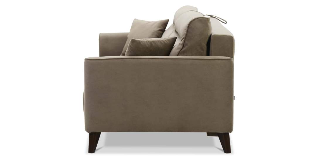 Прямой диван Авилла Светло-коричневый велюр