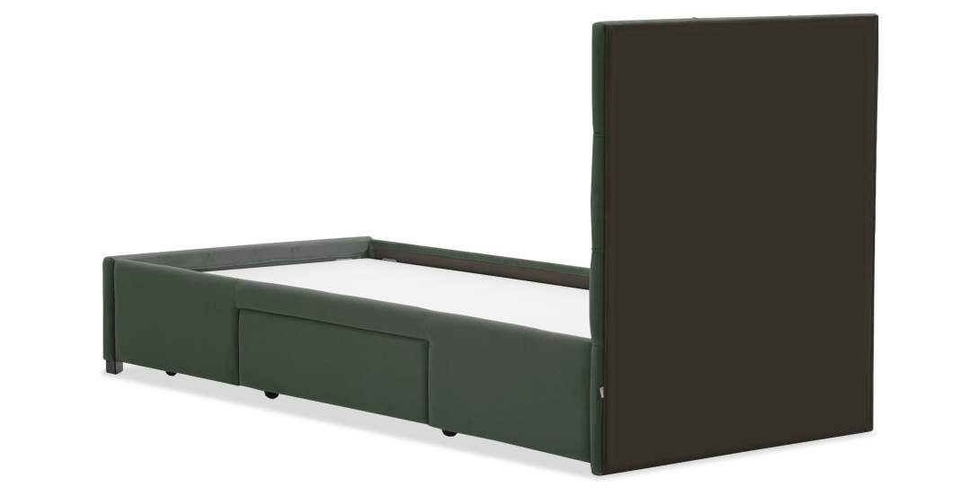 Односпальная кровать Борба 90 зеленый велюр