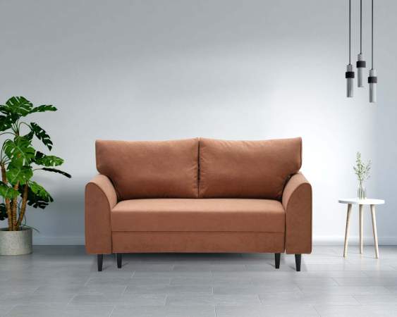 Прямой мини диван Касита 140 Терракотовый велюр Уцененный Прямой мини диван Касита 140 Терракотовый велюр Уцененный