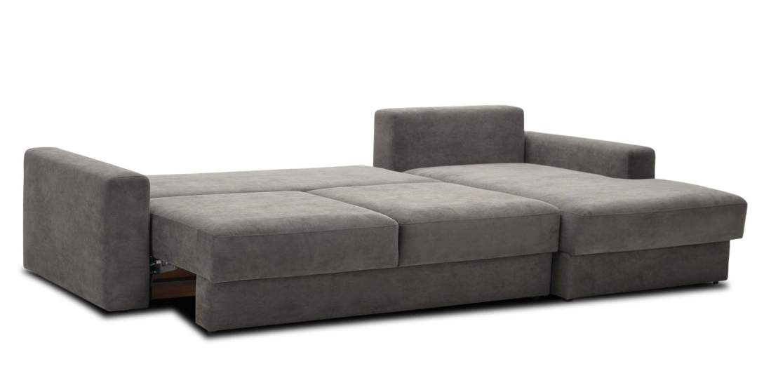 Угловой диван правый Вегас Тауп велюр