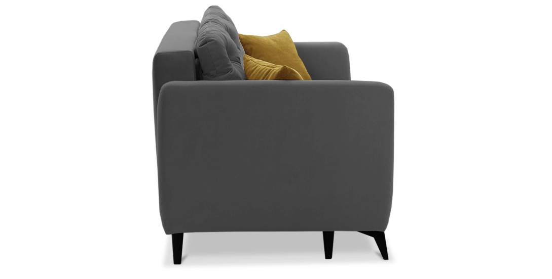 Прямой диван Тиволи Серый велюр 