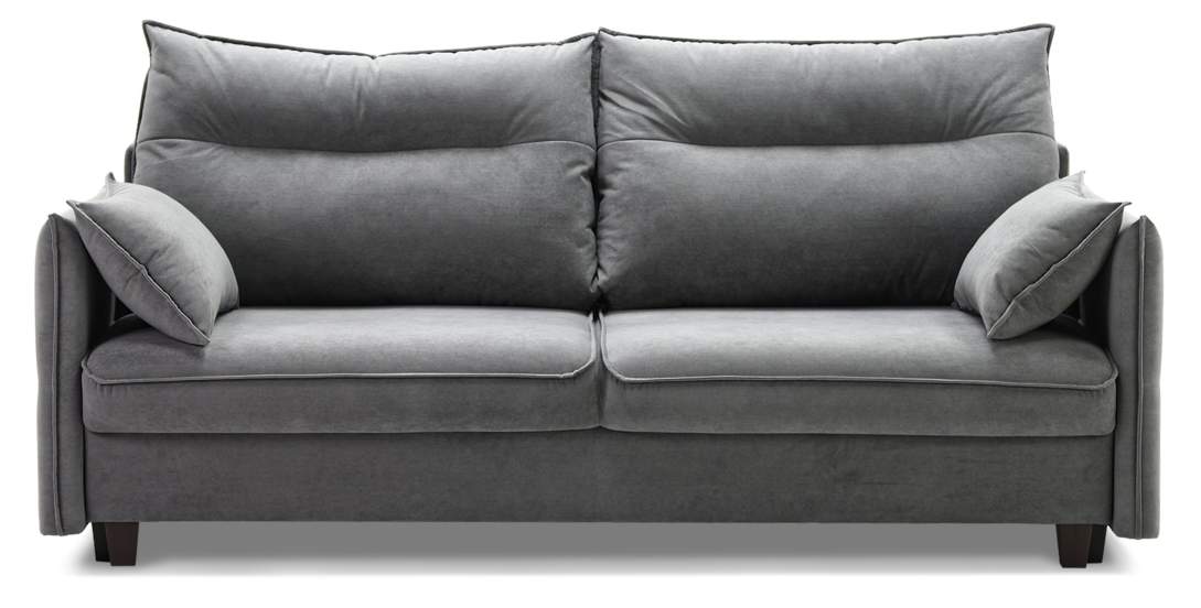 Прямой диван Палермо Серый велюр