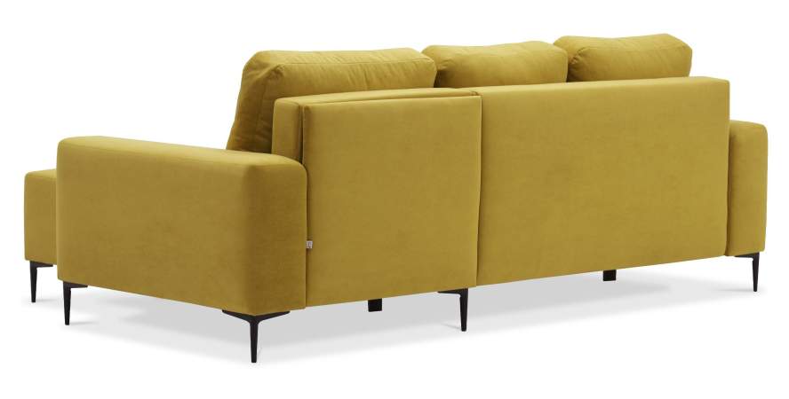 Угловой диван Вебер Горчичный велюр Уцененный