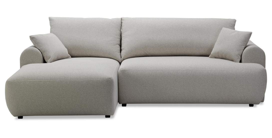 Угловой диван левый Кьянти Серо-бежевый велюр