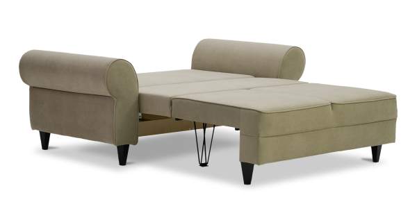 Прямой мини диван Гизела 140 песочный велюр