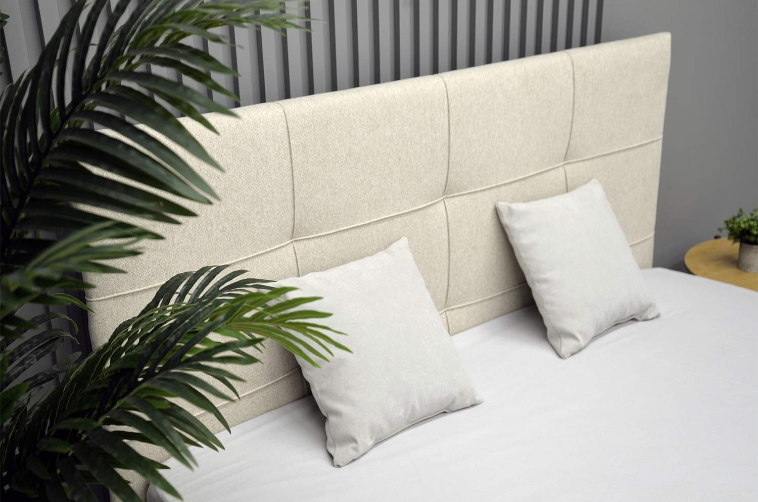 Двуспальная кровать Борба 180 кремовый шенилл