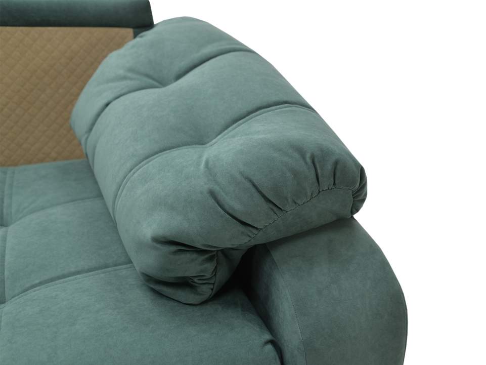 Прямой диван Вестон изумрудный велюр