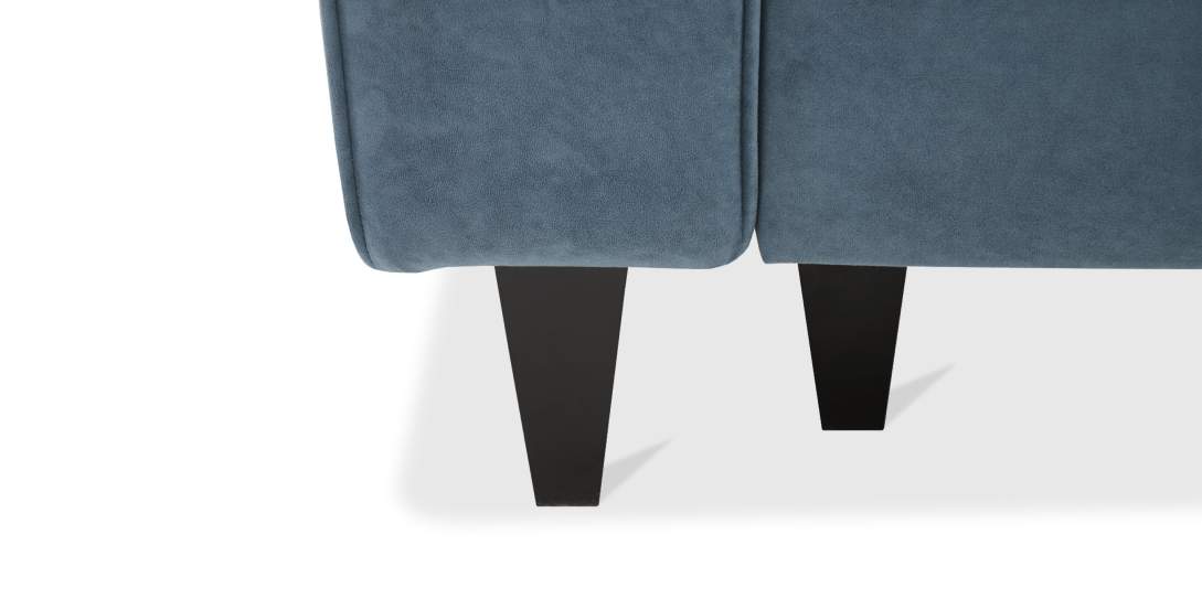 Прямой мини диван Гизела 120 Индиго велюр 