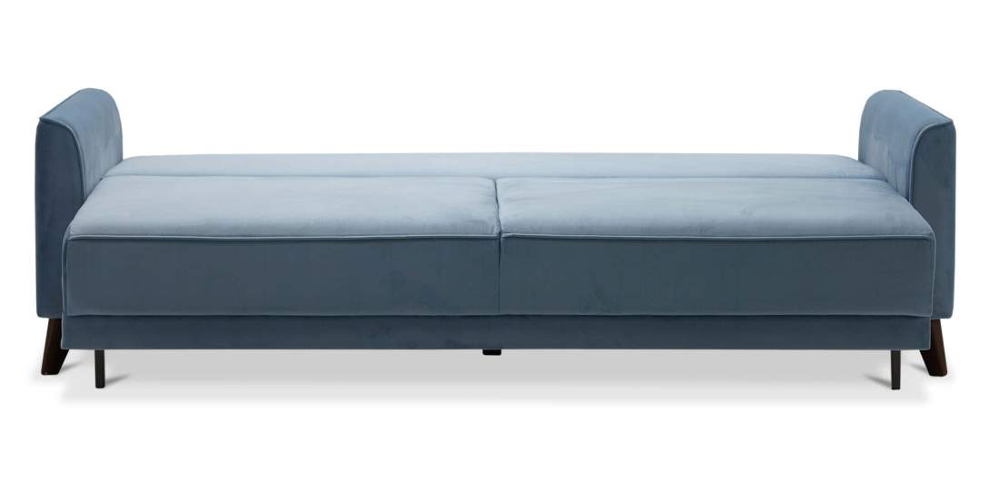 Прямой диван Авилла Голубой велюр