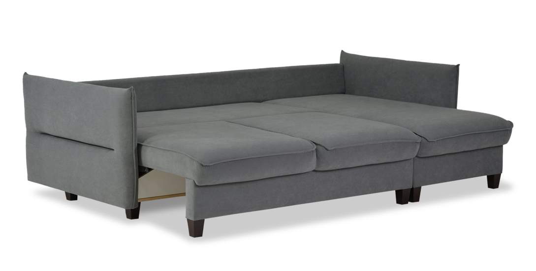 Угловой диван Палермо серый велюр