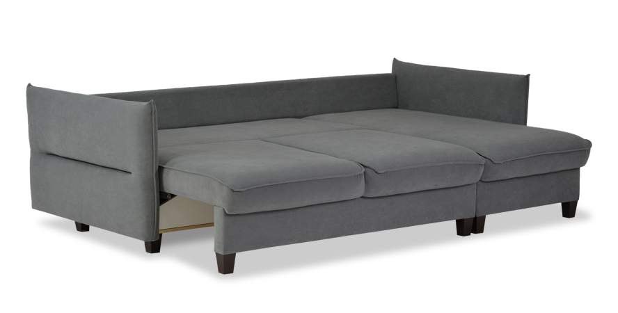 Угловой диван Палермо серый велюр