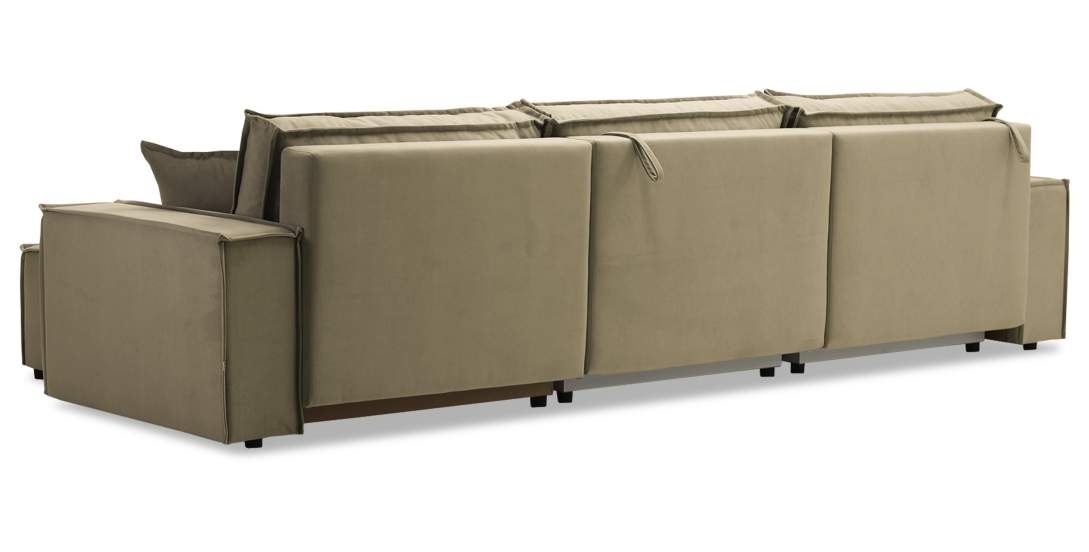 Угловой диван Фабио Max Бежевый велюр