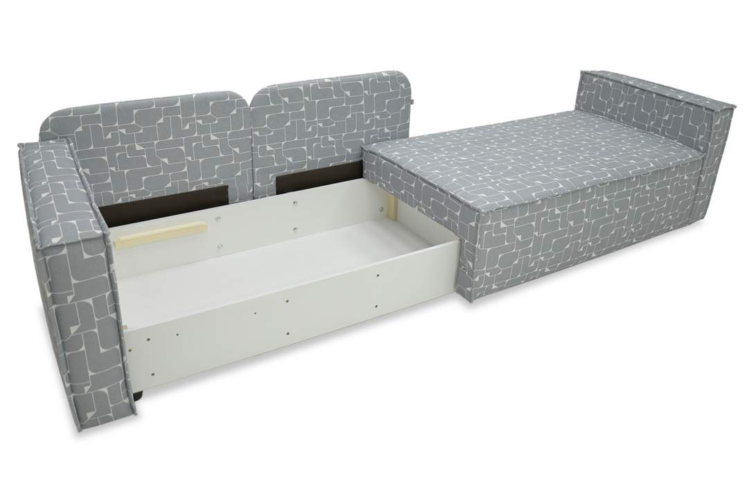 Прямой мини диван Бохо светло-серый жаккард