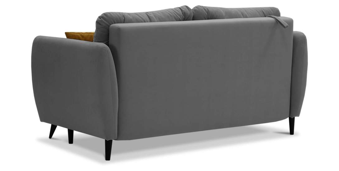 Прямой мини диван Тиволи 140 Серый велюр 