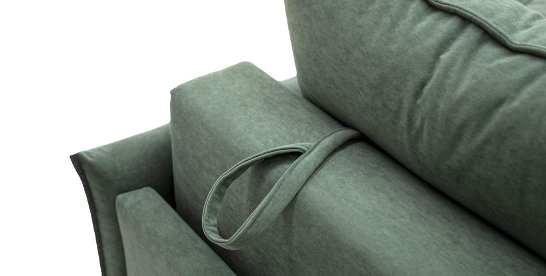 Прямой диван Палермо Оливковый велюр