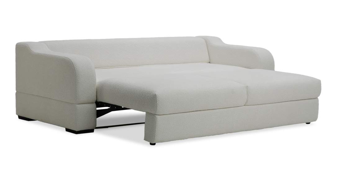 Прямой диван Фоджа белый букле