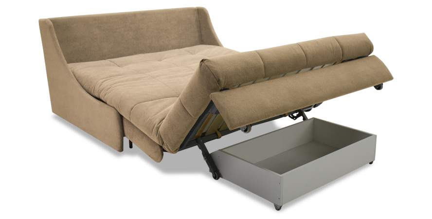 Прямой диван Тусон бежевый велюр 