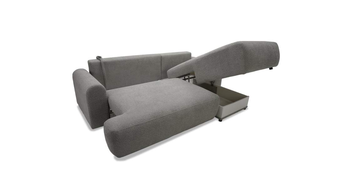 Угловой диван правый Кьянти Серо-коричневый шенилл