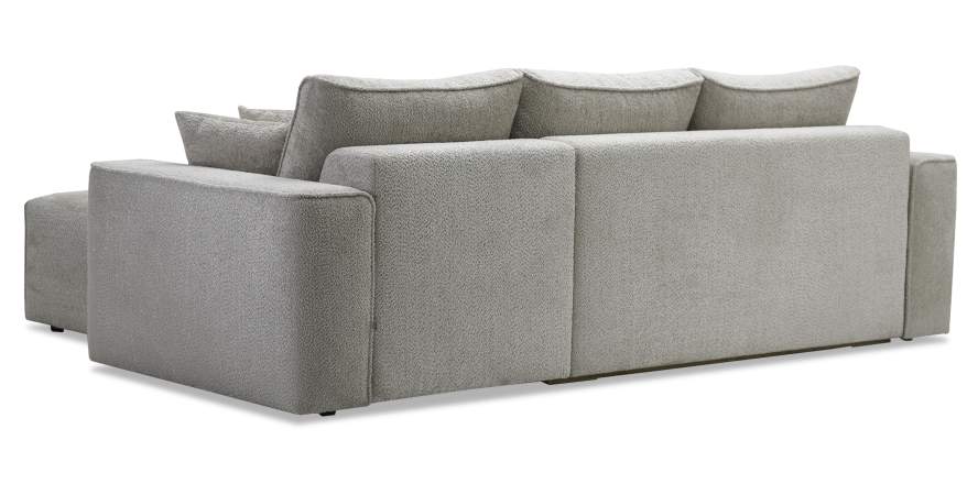 Угловой диван Матье Серо-бежевый шенилл Уцененный