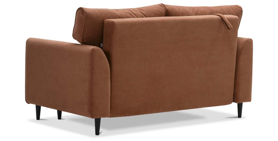 Прямой мини диван Касита 120 Терракотовый велюр