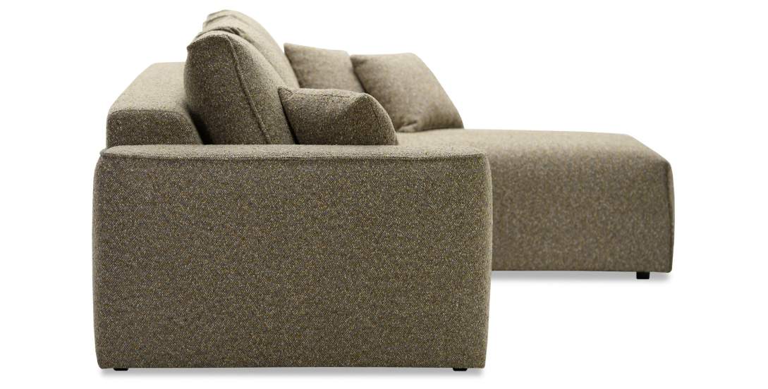Угловой диван Матье Коричневый меланж букле 