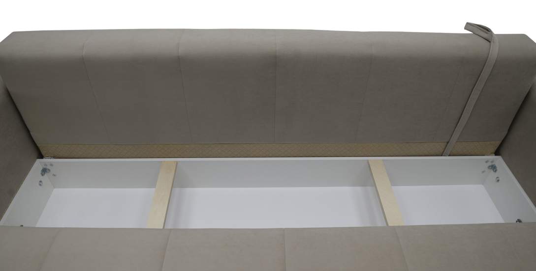 Прямой диван Энтон Светло-бежевый велюр