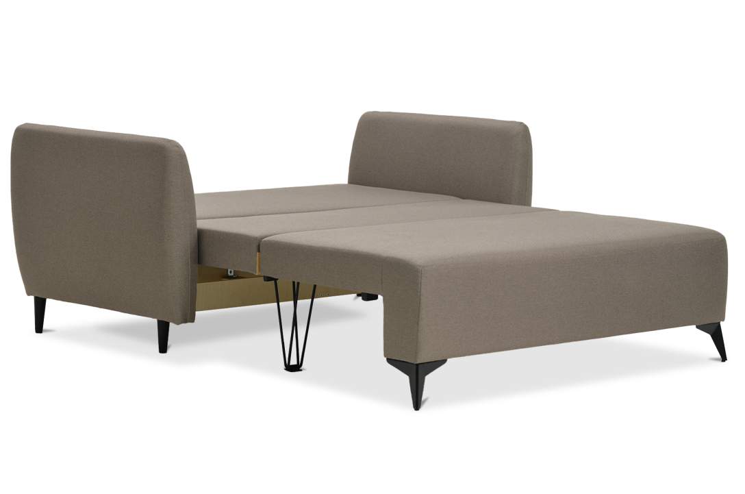 Прямой мини диван Тиволи 120 коричневая рогожка