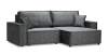 Угловой диван Фабио темно-серый велюр