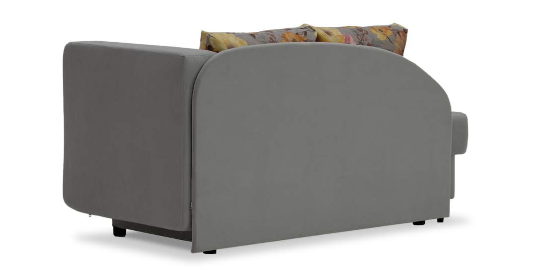 Угловая кушетка левая Иби светло-серый велюр