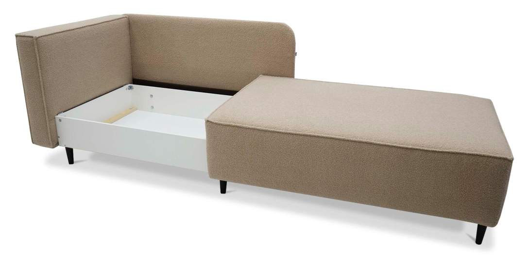 Угловая кушетка левая Элфи Шампань букле 