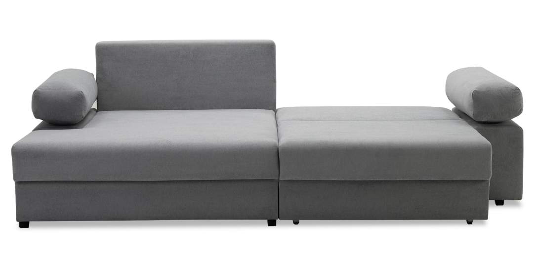 Угловой диван левый Тайлин Дымчатый серый велюр 