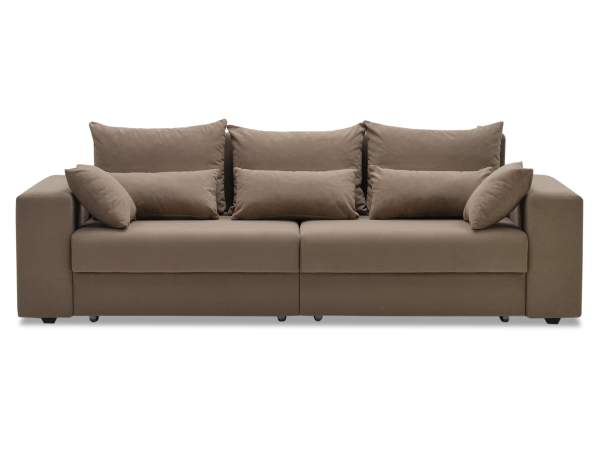 Прямой диван Майами бежевый велюр Уцененный