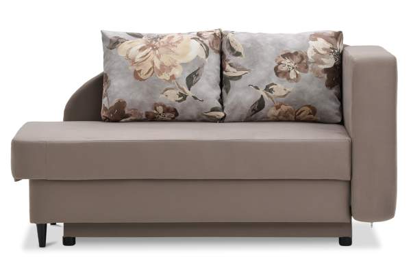 Угловая кушетка правая Иби мокка велюр