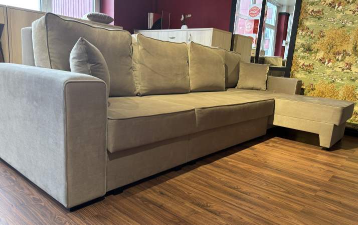 Диван-трансформер Астон MAX Бежевый велюр  Диван-трансформер Астон MAX Бежевый велюр