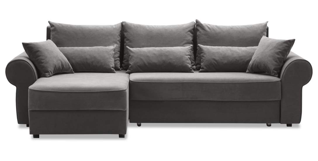 Угловой диван Тьерри Антрацитовый велюр 