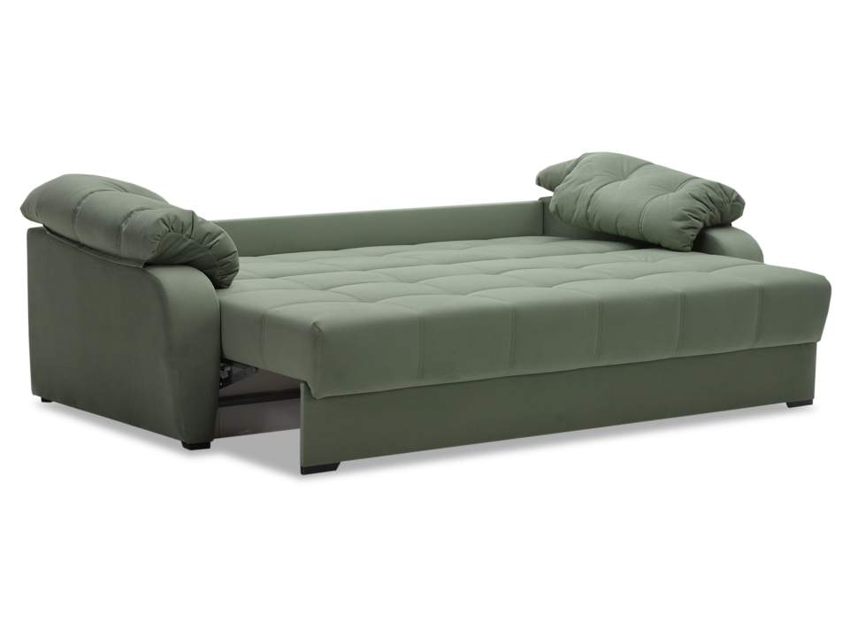 Прямой диван Вестон светло-зеленый велюр