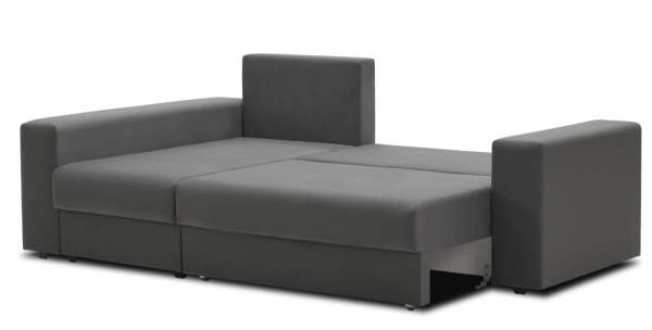 Угловой диван левый Майами антрацитовый велюр Уцененный